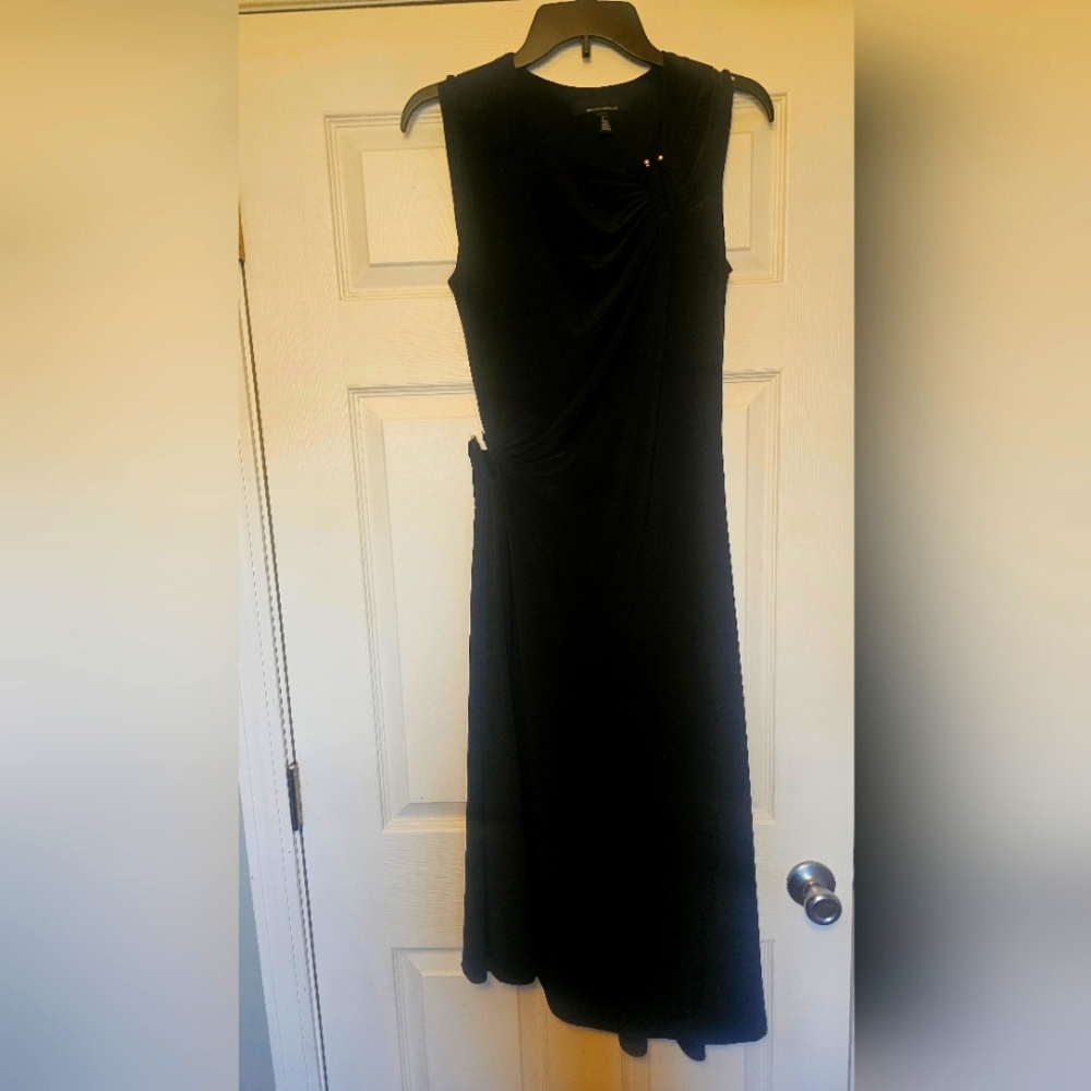 Gorgeous Midi Length Black Sleeveless Dress, Size 6, WHBM